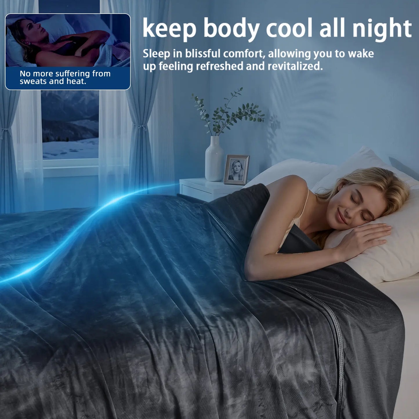 Queen Size Cooling Blanket - Lightweight, Breathable Summer Blanket for Hot Sleepers and Night Sweats, Ideal for Couch and Bed Use, Perfect Gift for Warm Weather