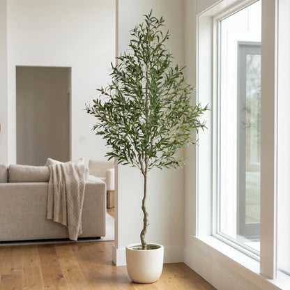 Tall Artificial Olive Tree (6, 7 & 8 Ft) — Realistic Faux Plant for Home & Office Decor