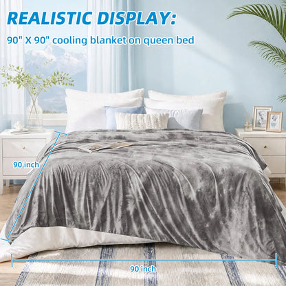 Queen Size Cooling Blanket - Lightweight, Breathable Summer Blanket for Hot Sleepers and Night Sweats, Ideal for Couch and Bed Use, Perfect Gift for Warm Weather