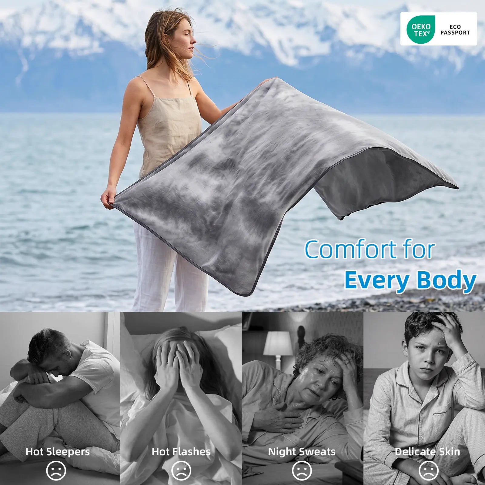 Queen Size Cooling Blanket - Lightweight, Breathable Summer Blanket for Hot Sleepers and Night Sweats, Ideal for Couch and Bed Use, Perfect Gift for Warm Weather