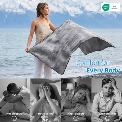Queen Size Cooling Blanket - Lightweight, Breathable Summer Blanket for Hot Sleepers and Night Sweats, Ideal for Couch and Bed Use, Perfect Gift for Warm Weather