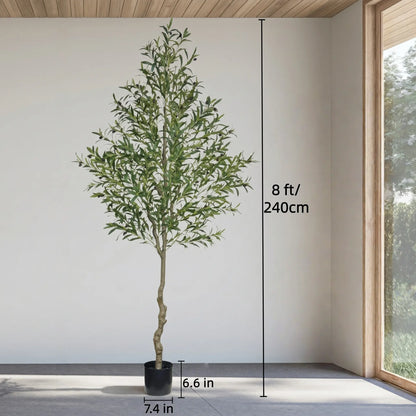 Tall Artificial Olive Tree (6, 7 & 8 Ft) — Realistic Faux Plant for Home & Office Decor