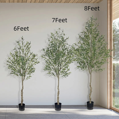 Tall Artificial Olive Tree (6, 7 & 8 Ft) — Realistic Faux Plant for Home & Office Decor
