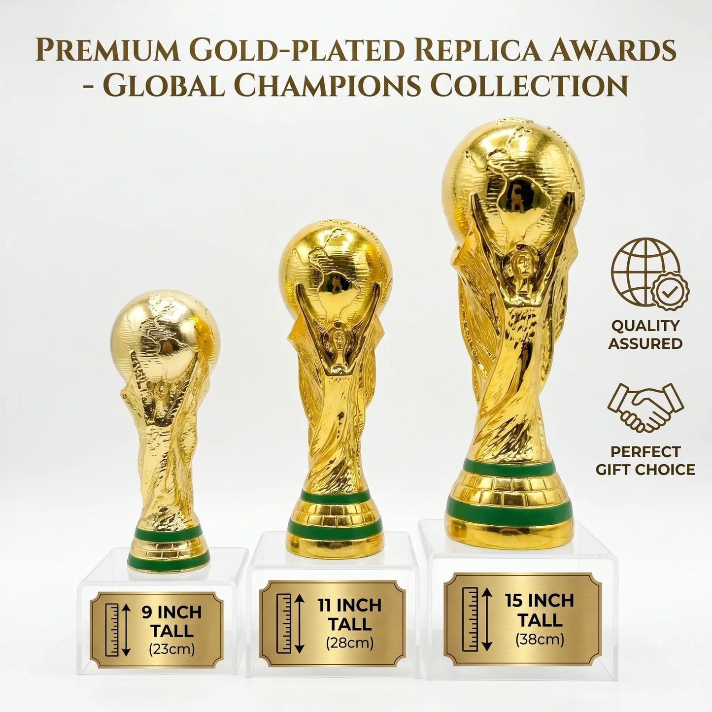 Gold Championship Trophy Cup — Premium Award for Competition, Celebration & Office Decor