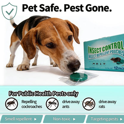 12-Pack Rodent Repellent Balls - Effective Pest Control Solution for Home and Kitchen