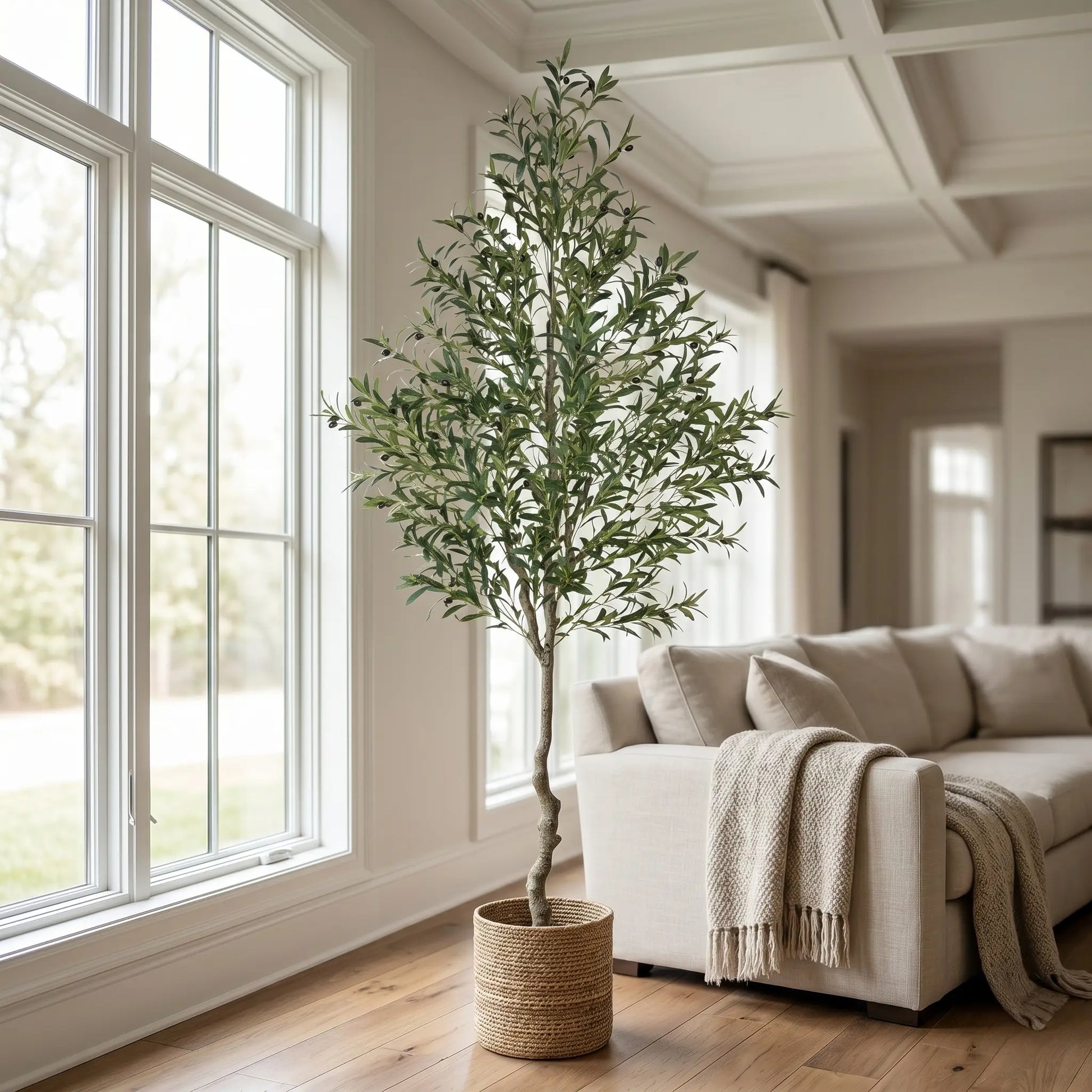 Tall Artificial Olive Tree (6, 7 & 8 Ft) — Realistic Faux Plant for Home & Office Decor