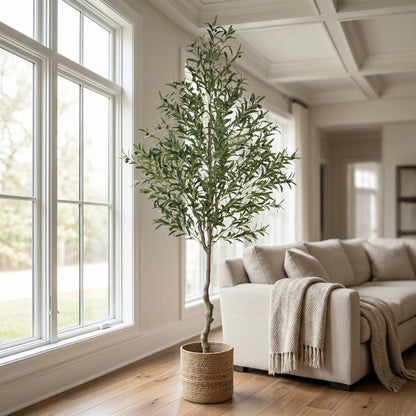 Tall Artificial Olive Tree (6, 7 & 8 Ft) — Realistic Faux Plant for Home & Office Decor